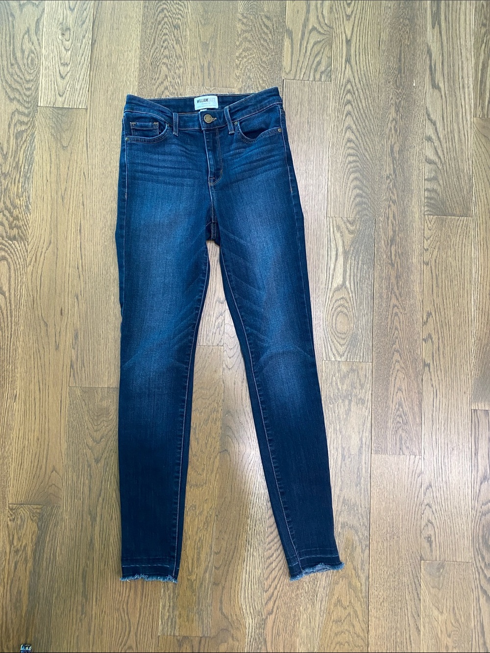 William Rast Sculpted High-Rise Skinny Jeans w/ Frayed Hem